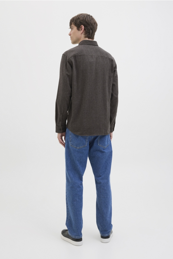 JREBIKE MELANGE SHIRT LS SN 12279481 Chocolate Torte